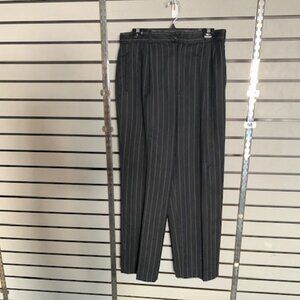 Austin Reed Lined Wool Dress Pants / Slacks - Black - Size 14 Pinstripe